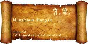 Nuszbaum Margit névjegykártya